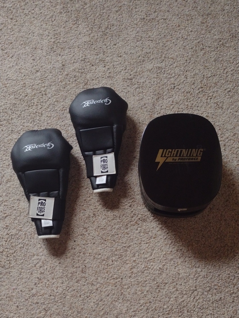 Lightning Black Focus Mitts and Hand Pads
